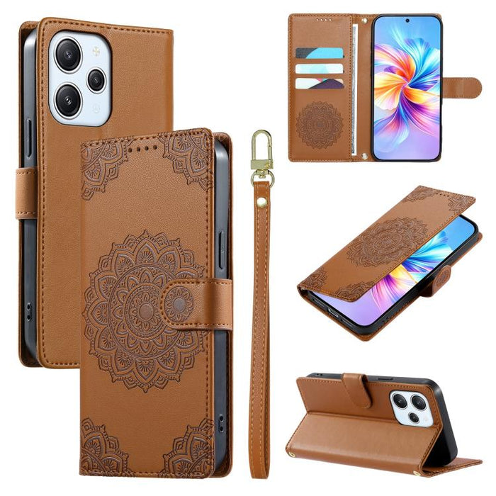 Funda para teléfono de piel vegana con cierre magnético y estampado de tótem, con correa., For Redmi K70E / Xiaomi Poco X6 Pro, For Redmi Note 13 Pro 5G / Poco X6, For Redmi Note 13 5G, For Redmi Note 13 Pro+, For Redmi 12 / Note 12R / Poco M6 Pro 5G  ...