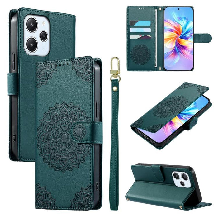 Funda para teléfono de piel vegana con cierre magnético y estampado de tótem, con correa., For Redmi K70E / Xiaomi Poco X6 Pro, For Redmi Note 13 Pro 5G / Poco X6, For Redmi Note 13 5G, For Redmi Note 13 Pro+, For Redmi 12 / Note 12R / Poco M6 Pro 5G  ...