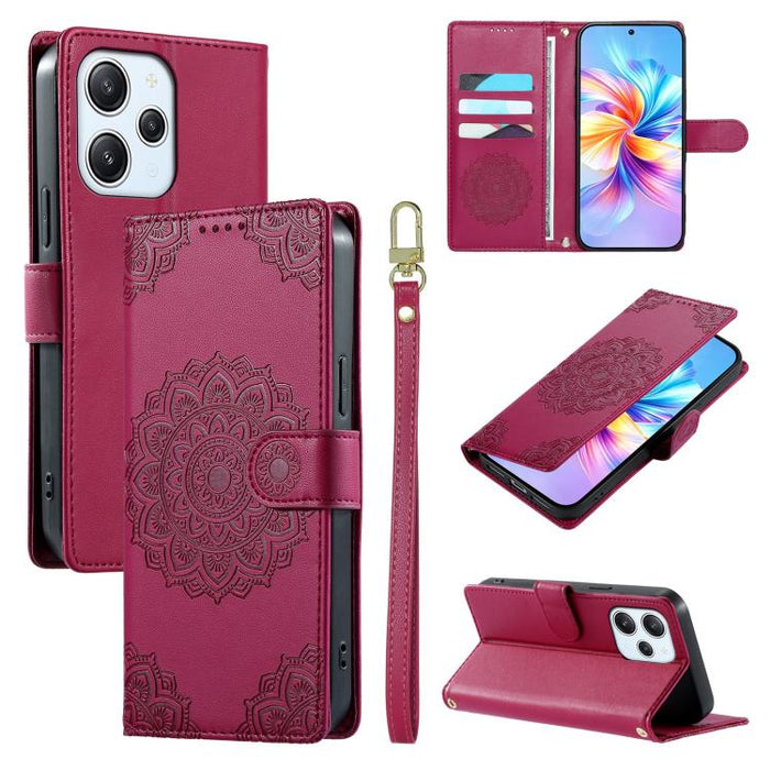 Funda para teléfono de piel vegana con cierre magnético y estampado de tótem, con correa., For Redmi K70E / Xiaomi Poco X6 Pro, For Redmi Note 13 Pro 5G / Poco X6, For Redmi Note 13 5G, For Redmi Note 13 Pro+, For Redmi 12 / Note 12R / Poco M6 Pro 5G  ...