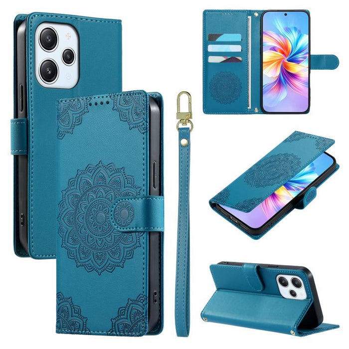 Funda para teléfono de piel vegana con cierre magnético y estampado de tótem, con correa., For Redmi K70E / Xiaomi Poco X6 Pro, For Redmi Note 13 Pro 5G / Poco X6, For Redmi Note 13 5G, For Redmi Note 13 Pro+, For Redmi 12 / Note 12R / Poco M6 Pro 5G  ...