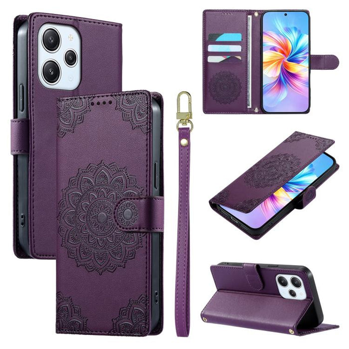 Funda para teléfono de piel vegana con cierre magnético y estampado de tótem, con correa., For Redmi K70E / Xiaomi Poco X6 Pro, For Redmi Note 13 Pro 5G / Poco X6, For Redmi Note 13 5G, For Redmi Note 13 Pro+, For Redmi 12 / Note 12R / Poco M6 Pro 5G  ...