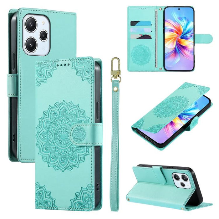 Funda para teléfono de piel vegana con cierre magnético y estampado de tótem, con correa., For Redmi K70E / Xiaomi Poco X6 Pro, For Redmi Note 13 Pro 5G / Poco X6, For Redmi Note 13 5G, For Redmi Note 13 Pro+, For Redmi 12 / Note 12R / Poco M6 Pro 5G  ...