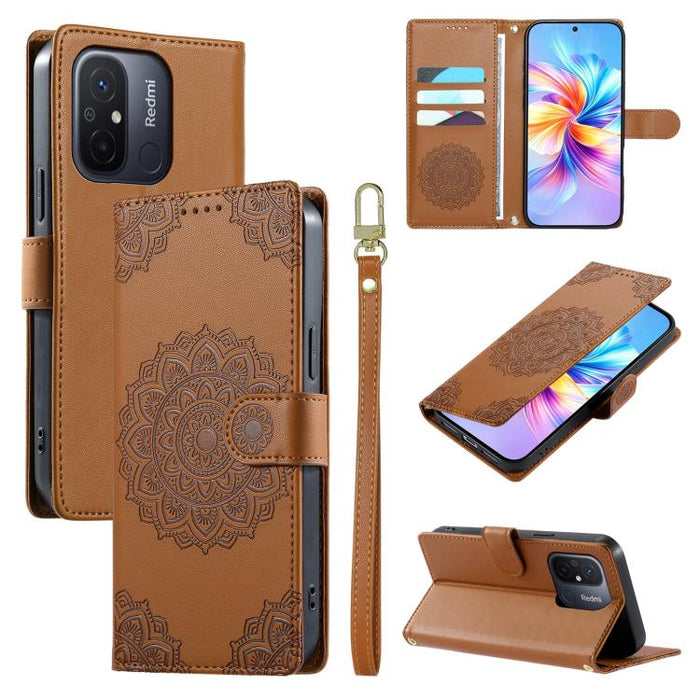 Funda para teléfono de piel vegana con cierre magnético y estampado de tótem, con correa., For Redmi K70E / Xiaomi Poco X6 Pro, For Redmi Note 13 Pro 5G / Poco X6, For Redmi Note 13 5G, For Redmi Note 13 Pro+, For Redmi 12 / Note 12R / Poco M6 Pro 5G  ...