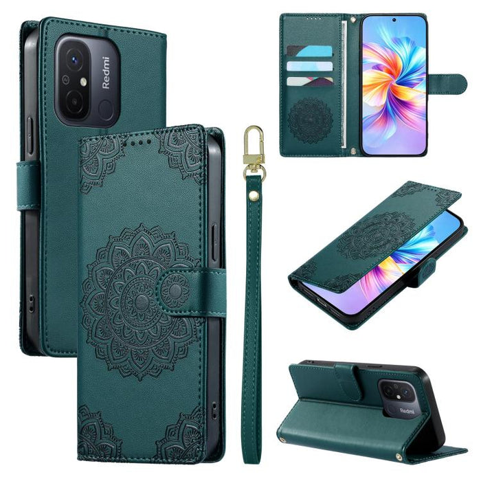 Funda para teléfono de piel vegana con cierre magnético y estampado de tótem, con correa., For Redmi K70E / Xiaomi Poco X6 Pro, For Redmi Note 13 Pro 5G / Poco X6, For Redmi Note 13 5G, For Redmi Note 13 Pro+, For Redmi 12 / Note 12R / Poco M6 Pro 5G  ...