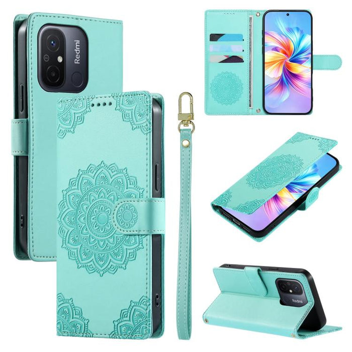 Funda para teléfono de piel vegana con cierre magnético y estampado de tótem, con correa., For Redmi K70E / Xiaomi Poco X6 Pro, For Redmi Note 13 Pro 5G / Poco X6, For Redmi Note 13 5G, For Redmi Note 13 Pro+, For Redmi 12 / Note 12R / Poco M6 Pro 5G  ...