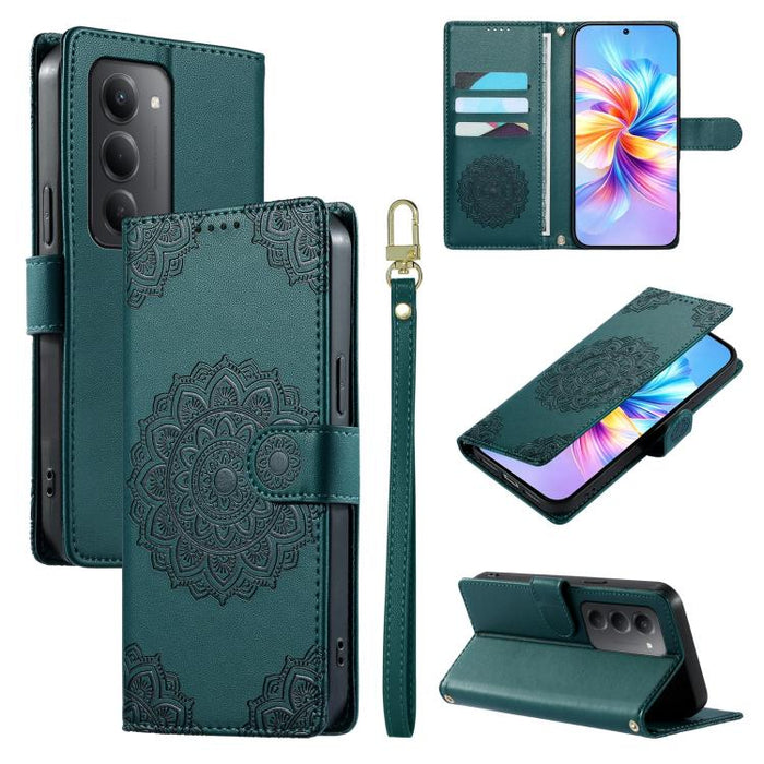 Funda para teléfono de piel vegana con cierre magnético y estampado de tótem, con correa., For Redmi A7 Pro 171mm / Poco C85x 5G, For Redmi 15a 5G, For Redmi Note 15 Pro+ 5G 163.3mm / Poco M8 Pro 5G, For Redmi Note 15 4G / 5G Global 164mm / Poco M8 5G ...