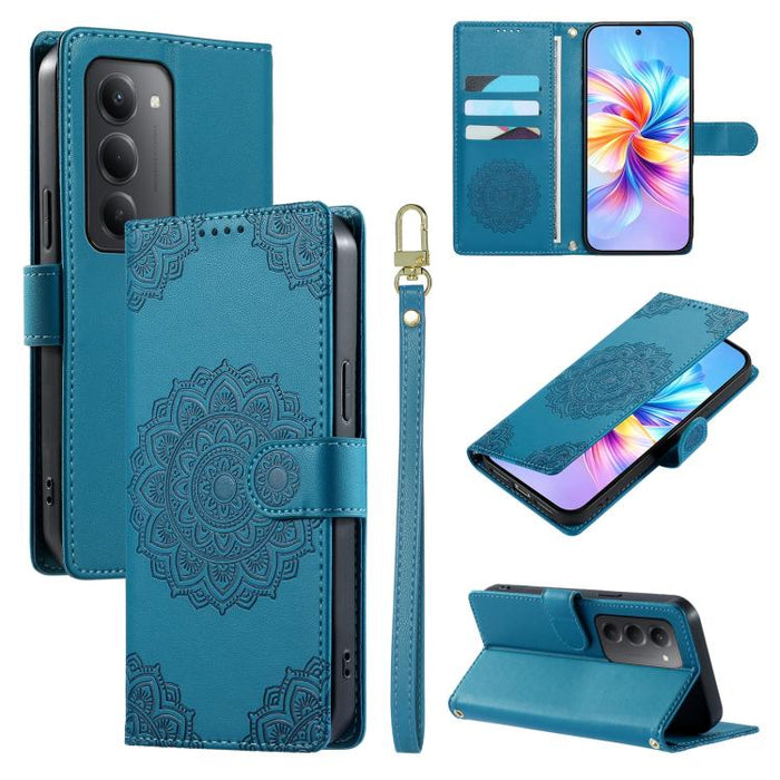 Funda para teléfono de piel vegana con cierre magnético y estampado de tótem, con correa., For Redmi A7 Pro 171mm / Poco C85x 5G, For Redmi 15a 5G, For Redmi Note 15 Pro+ 5G 163.3mm / Poco M8 Pro 5G, For Redmi Note 15 4G / 5G Global 164mm / Poco M8 5G ...