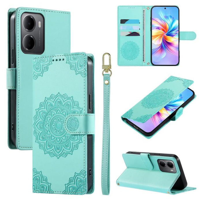 Funda para teléfono de piel vegana con cierre magnético y estampado de tótem, con correa., For Redmi A7 Pro 171mm / Poco C85x 5G, For Redmi 15a 5G, For Redmi Note 15 Pro+ 5G 163.3mm / Poco M8 Pro 5G, For Redmi Note 15 4G / 5G Global 164mm / Poco M8 5G ...