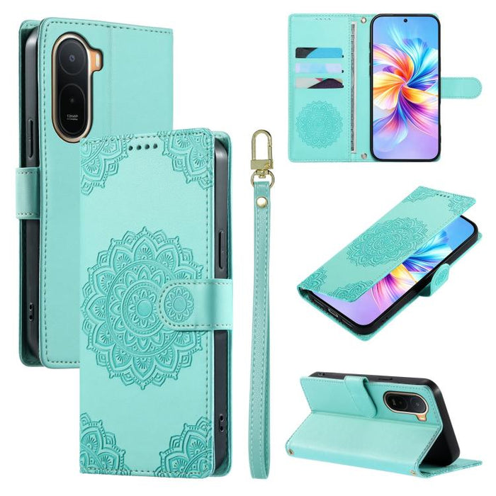 Funda para teléfono de piel vegana con cierre magnético y estampado de tótem, con correa., For Redmi A7 Pro 171mm / Poco C85x 5G, For Redmi 15a 5G, For Redmi Note 15 Pro+ 5G 163.3mm / Poco M8 Pro 5G, For Redmi Note 15 4G / 5G Global 164mm / Poco M8 5G ...