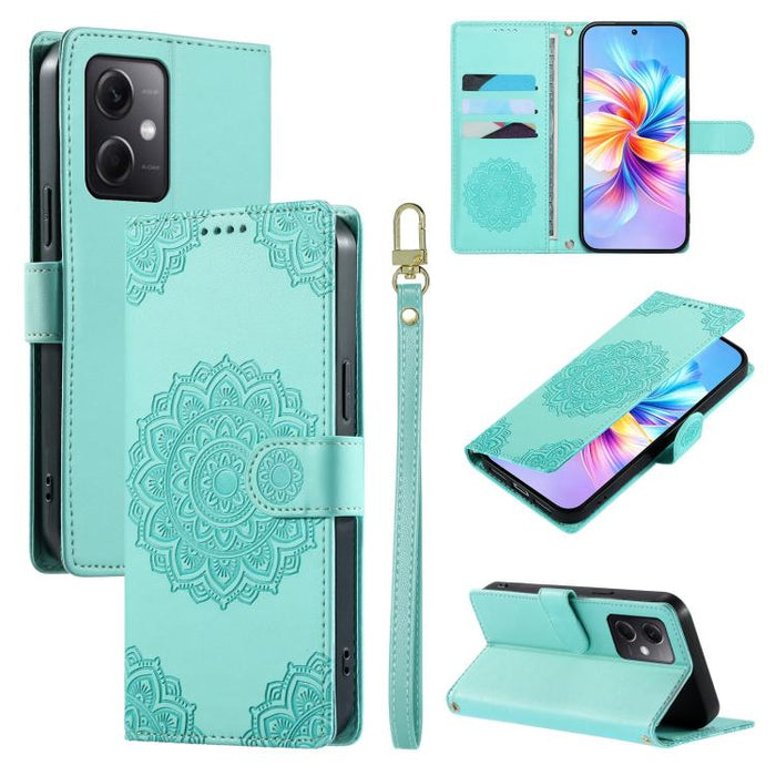 Funda para teléfono de piel vegana con cierre magnético y estampado de tótem, con correa., For Redmi K70E / Xiaomi Poco X6 Pro, For Redmi Note 13 Pro 5G / Poco X6, For Redmi Note 13 5G, For Redmi Note 13 Pro+, For Redmi 12 / Note 12R / Poco M6 Pro 5G  ...