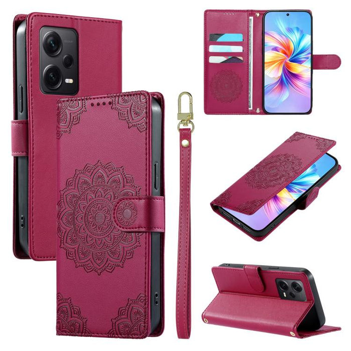 Funda para teléfono de piel vegana con cierre magnético y estampado de tótem, con correa., For Redmi K70E / Xiaomi Poco X6 Pro, For Redmi Note 13 Pro 5G / Poco X6, For Redmi Note 13 5G, For Redmi Note 13 Pro+, For Redmi 12 / Note 12R / Poco M6 Pro 5G  ...