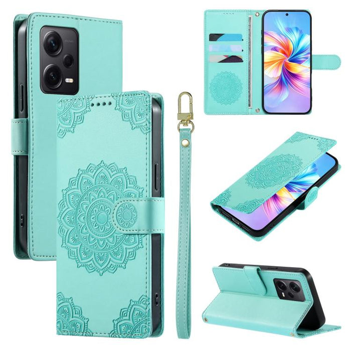 Funda para teléfono de piel vegana con cierre magnético y estampado de tótem, con correa., For Redmi K70E / Xiaomi Poco X6 Pro, For Redmi Note 13 Pro 5G / Poco X6, For Redmi Note 13 5G, For Redmi Note 13 Pro+, For Redmi 12 / Note 12R / Poco M6 Pro 5G  ...