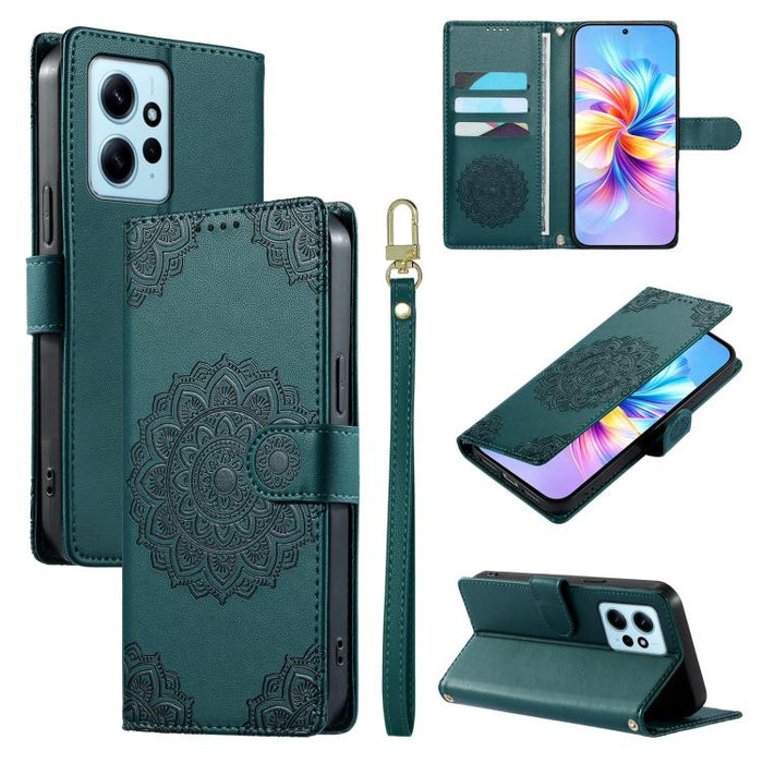 Funda para teléfono de piel vegana con cierre magnético y estampado de tótem, con correa., For Redmi K70E / Xiaomi Poco X6 Pro, For Redmi Note 13 Pro 5G / Poco X6, For Redmi Note 13 5G, For Redmi Note 13 Pro+, For Redmi 12 / Note 12R / Poco M6 Pro 5G  ...