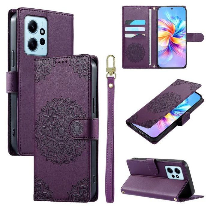 Funda para teléfono de piel vegana con cierre magnético y estampado de tótem, con correa., For Redmi K70E / Xiaomi Poco X6 Pro, For Redmi Note 13 Pro 5G / Poco X6, For Redmi Note 13 5G, For Redmi Note 13 Pro+, For Redmi 12 / Note 12R / Poco M6 Pro 5G  ...
