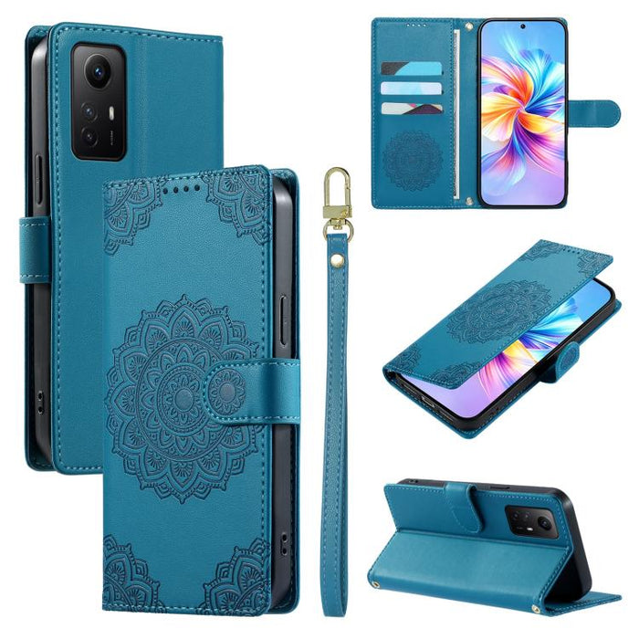 Funda para teléfono de piel vegana con cierre magnético y estampado de tótem, con correa., For Redmi K70E / Xiaomi Poco X6 Pro, For Redmi Note 13 Pro 5G / Poco X6, For Redmi Note 13 5G, For Redmi Note 13 Pro+, For Redmi 12 / Note 12R / Poco M6 Pro 5G  ...