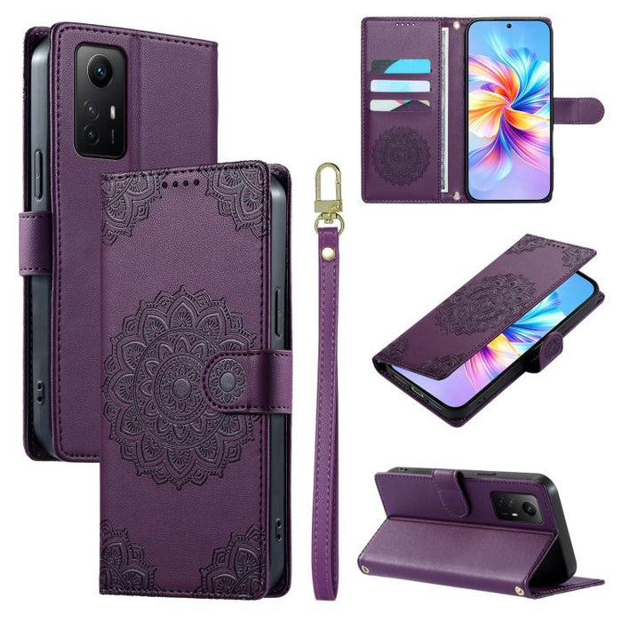 Funda para teléfono de piel vegana con cierre magnético y estampado de tótem, con correa., For Redmi K70E / Xiaomi Poco X6 Pro, For Redmi Note 13 Pro 5G / Poco X6, For Redmi Note 13 5G, For Redmi Note 13 Pro+, For Redmi 12 / Note 12R / Poco M6 Pro 5G  ...