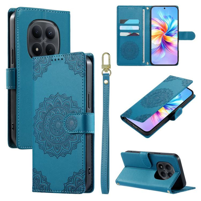 Funda para teléfono de piel vegana con cierre magnético y estampado de tótem, con correa., For Redmi A7 Pro 171mm / Poco C85x 5G, For Redmi 15a 5G, For Redmi Note 15 Pro+ 5G 163.3mm / Poco M8 Pro 5G, For Redmi Note 15 4G / 5G Global 164mm / Poco M8 5G ...