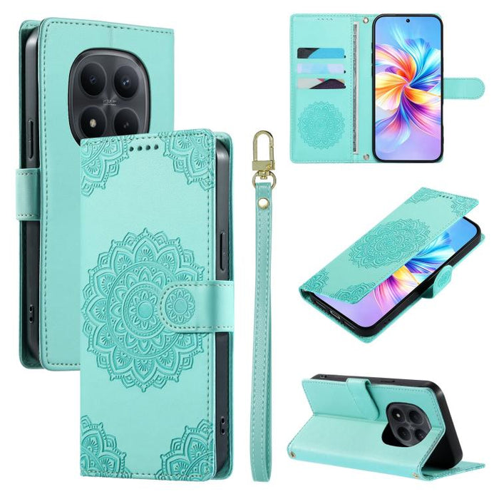 Funda para teléfono de piel vegana con cierre magnético y estampado de tótem, con correa., For Redmi A7 Pro 171mm / Poco C85x 5G, For Redmi 15a 5G, For Redmi Note 15 Pro+ 5G 163.3mm / Poco M8 Pro 5G, For Redmi Note 15 4G / 5G Global 164mm / Poco M8 5G ...