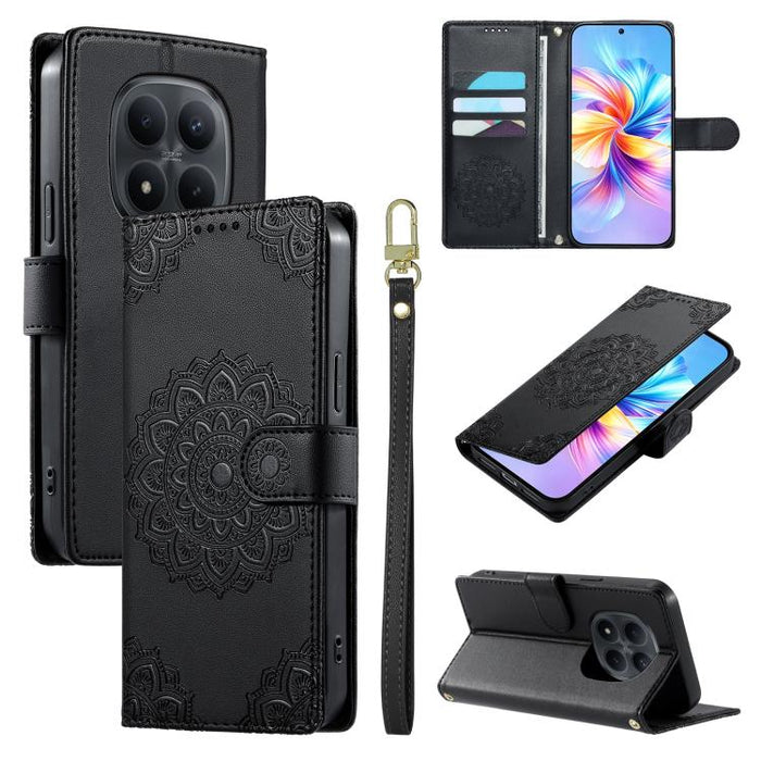 Funda para teléfono de piel vegana con cierre magnético y estampado de tótem, con correa., For Redmi A7 Pro 171mm / Poco C85x 5G, For Redmi 15a 5G, For Redmi Note 15 Pro+ 5G 163.3mm / Poco M8 Pro 5G, For Redmi Note 15 4G / 5G Global 164mm / Poco M8 5G ...