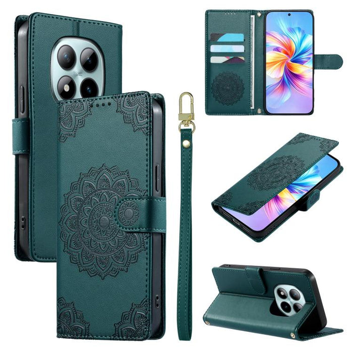 Funda para teléfono de piel vegana con cierre magnético y estampado de tótem, con correa., For Redmi A7 Pro 171mm / Poco C85x 5G, For Redmi 15a 5G, For Redmi Note 15 Pro+ 5G 163.3mm / Poco M8 Pro 5G, For Redmi Note 15 4G / 5G Global 164mm / Poco M8 5G ...