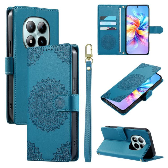 Funda para teléfono de piel vegana con cierre magnético y estampado de tótem, con correa., For Redmi A7 Pro 171mm / Poco C85x 5G, For Redmi 15a 5G, For Redmi Note 15 Pro+ 5G 163.3mm / Poco M8 Pro 5G, For Redmi Note 15 4G / 5G Global 164mm / Poco M8 5G ...