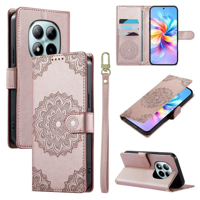 Funda para teléfono de piel vegana con cierre magnético y estampado de tótem, con correa., For Redmi A7 Pro 171mm / Poco C85x 5G, For Redmi 15a 5G, For Redmi Note 15 Pro+ 5G 163.3mm / Poco M8 Pro 5G, For Redmi Note 15 4G / 5G Global 164mm / Poco M8 5G ...