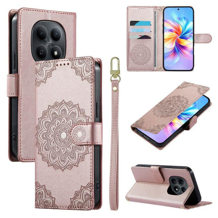 Funda para teléfono de piel vegana con cierre magnético y estampado de tótem, con correa., For Redmi A7 Pro 171mm / Poco C85x 5G, For Redmi 15a 5G, For Redmi Note 15 Pro+ 5G 163.3mm / Poco M8 Pro 5G, For Redmi Note 15 4G / 5G Global 164mm / Poco M8 5G ...