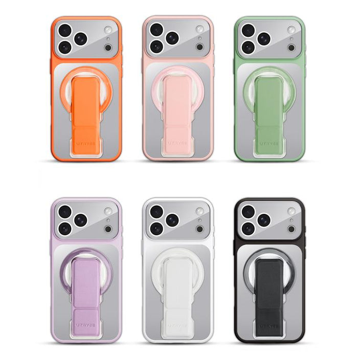 Funda magnética para teléfono UTRYEE de color plateado con soporte plegable de PU, For iPhone 12 Pro Max, For iPhone 12 Pro
