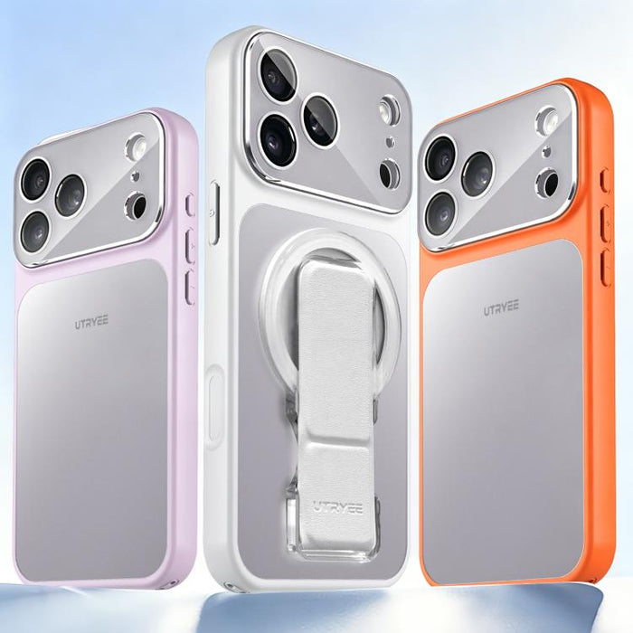 Funda magnética para teléfono UTRYEE de color plateado con soporte plegable de PU, For iPhone 12 Pro Max, For iPhone 12 Pro