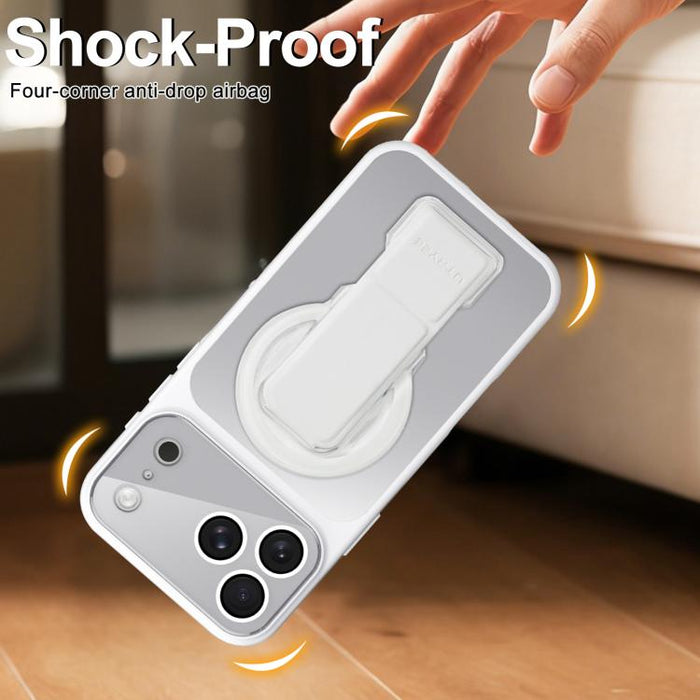 Funda magnética para teléfono UTRYEE de color plateado con soporte plegable de PU, For iPhone 12 Pro Max, For iPhone 12 Pro