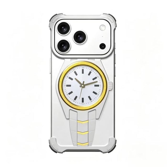 Funda magnética para teléfono de aleación de aluminio con diseño de reloj, For iPhone 17 Pro Max, For iPhone 17 Pro