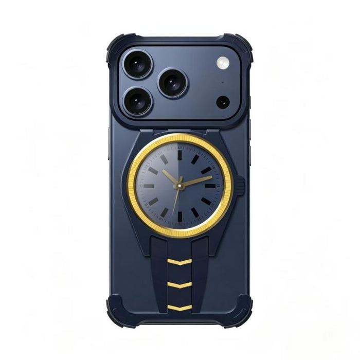 Funda magnética para teléfono de aleación de aluminio con diseño de reloj, For iPhone 17 Pro Max, For iPhone 17 Pro