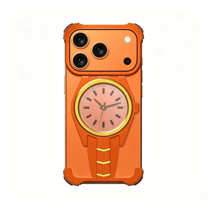 Funda magnética para teléfono de aleación de aluminio con diseño de reloj, For iPhone 17 Pro Max, For iPhone 17 Pro