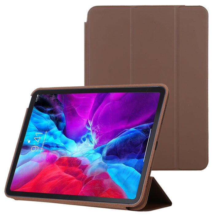Estuche de cuero inteligente con tapa horizontal de 3 pliegues con función de suspensión / activación y soporte, For iPad Air 2022 / 2020 10.9