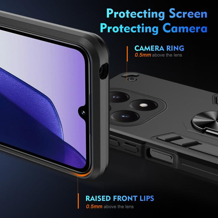 Funda protectora antigolpes con soporte integrado WANLONFENG para teléfono, incluye 2 protectores de pantalla., For Xiaomi 15T 5G