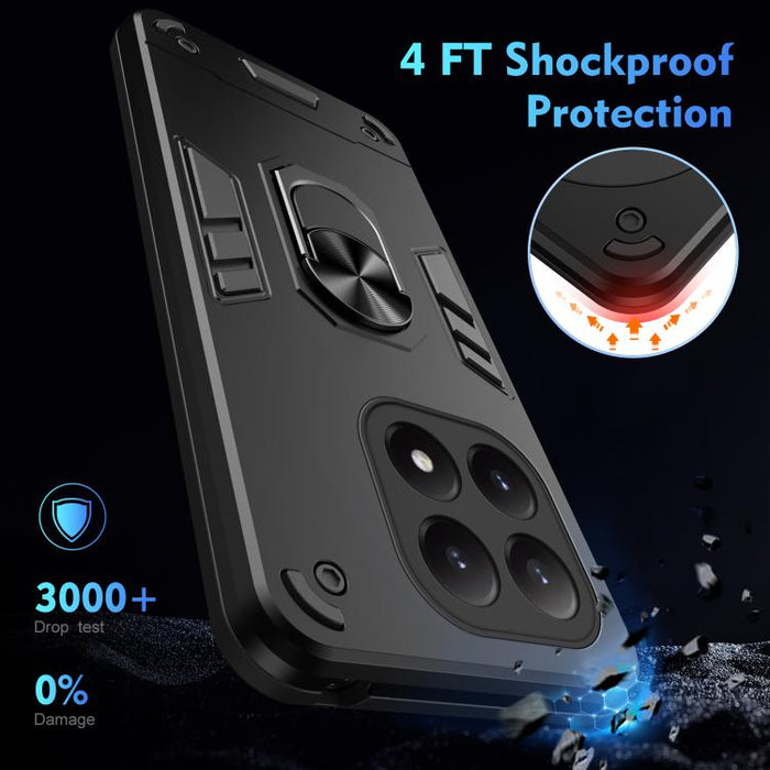 Funda protectora antigolpes con soporte integrado WANLONFENG para teléfono, incluye 2 protectores de pantalla., For Xiaomi 15T 5G