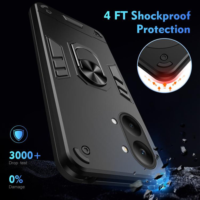 Funda protectora antigolpes con soporte integrado WANLONFENG para teléfono, incluye 2 protectores de pantalla., For Redmi Turbo 5 Max / Poco X8 Pro Max, For Redmi Turbo 5 5G / Poco X8 Pro, For Redmi K90 Pro Max / Poco F8 Ultra                          ...