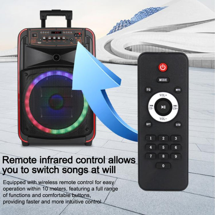 Altavoz portátil Bluetooth N-625 para karaoke al aire libre con woofer RGB de 12 pulgadas y doble micrófono inalámbrico., US Plug, EU Plug, UK Plug