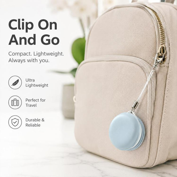 Paño limpiador de pantallas de teléfono multifuncional portátil con forma de macaron y cordón.