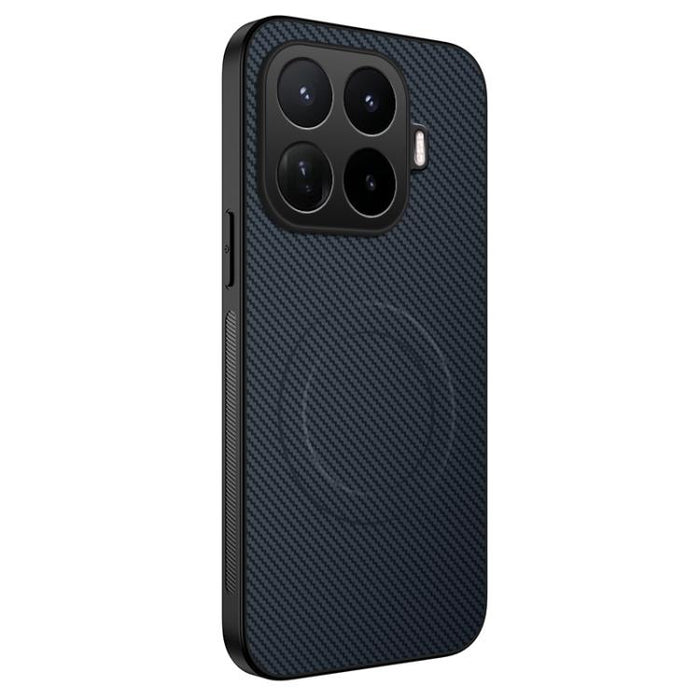 Funda para teléfono híbrida de PC y TPU con textura de fibra de carbono magnética de la serie WANLONFENG TQ, For Xiaomi 17T Pro 5G, For Xiaomi 17T 5G