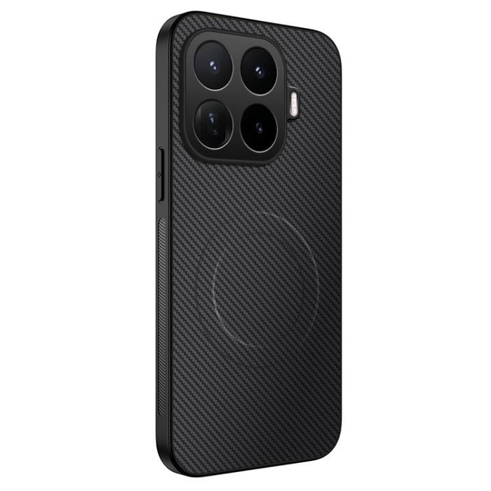 Funda para teléfono híbrida de PC y TPU con textura de fibra de carbono magnética de la serie WANLONFENG TQ, For Xiaomi 17T Pro 5G, For Xiaomi 17T 5G