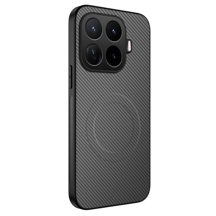 Funda para teléfono híbrida de PC y TPU con textura de fibra de carbono magnética de la serie WANLONFENG TQ, For Xiaomi 17T Pro 5G, For Xiaomi 17T 5G
