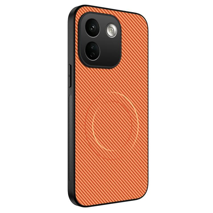 Funda para teléfono híbrida de PC y TPU con textura de fibra de carbono magnética de la serie WANLONFENG TQ, For Xiaomi 17T Pro 5G, For Xiaomi 17T 5G