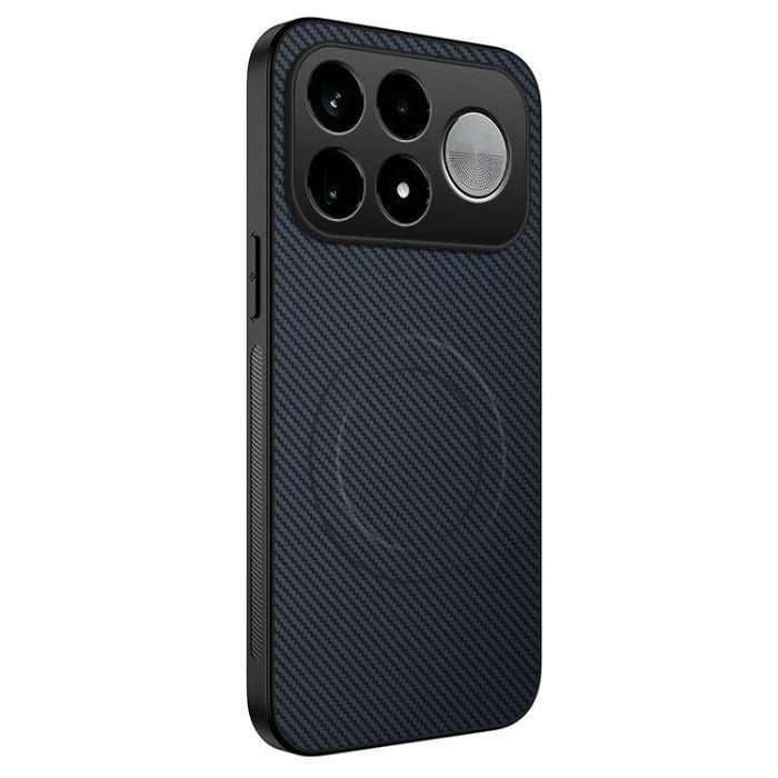 Funda para teléfono híbrida de PC y TPU con textura de fibra de carbono magnética de la serie WANLONFENG TQ, For Xiaomi 17T Pro 5G, For Xiaomi 17T 5G