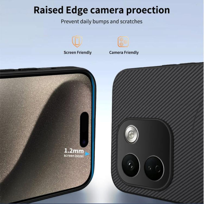 Funda magnética para teléfono WANLONFENG Serie TQ1 con textura de fibra de carbono y 2 protectores de pantalla., For Xiaomi 17T Pro 5G, For Xiaomi 17T 5G