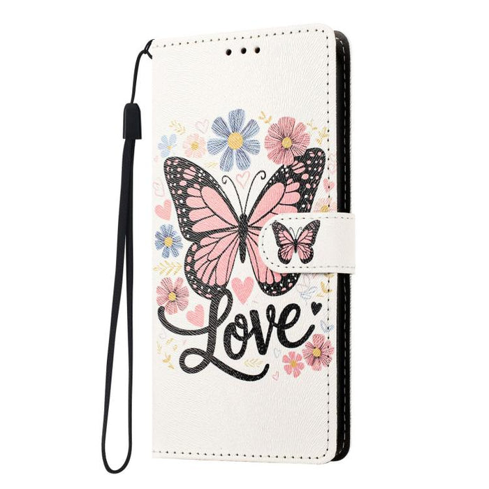 CH002 Funda para teléfono de piel vegana con hebilla y dibujo a color, For Redmi Note 12 5G Global / Xiaomi Poco X5
