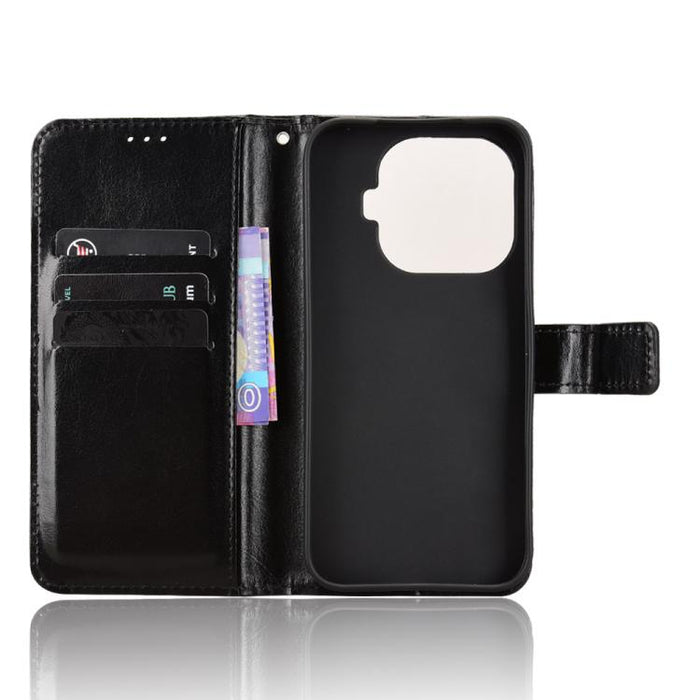 Funda para teléfono de cuero vegano con textura retro Crazy Horse, For Xiaomi 17T 5G