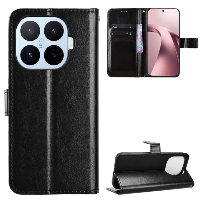 Funda para teléfono de cuero vegano con textura retro Crazy Horse, For Xiaomi 17T 5G