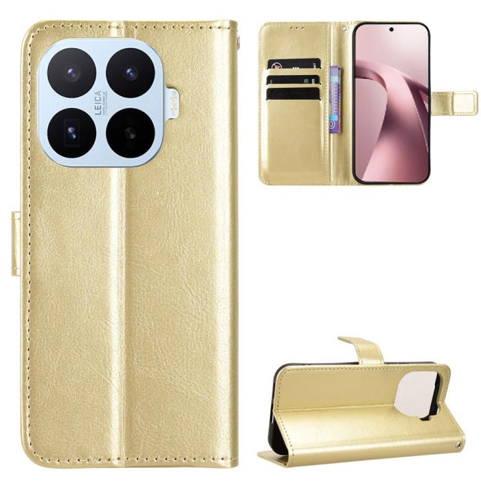 Funda para teléfono de cuero vegano con textura retro Crazy Horse, For Xiaomi 17T 5G