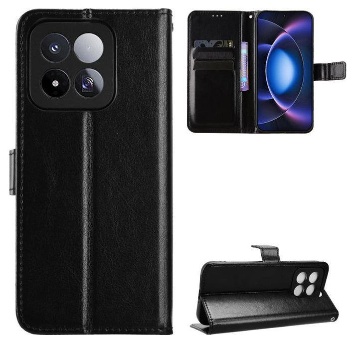 Funda para teléfono de cuero vegano con textura retro Crazy Horse, For Xiaomi 17T 5G